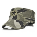 Herren Camouflage Flat Top Army Cap mit besticktem Stern und U.S. AIRFORCE Branding - Verstellbar / Tarnfarben