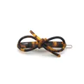 Barrette à cheveux rétro en acétate motif écaille de tortue avec nœud élégant - Écaille Café