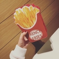 Borsa a tracolla creativa a forma di patatine fritte rosse e gialle con catena elegante - Patatine fritte