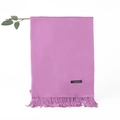 Elegant lavender purple cashmere shawl for women with soft tassel fringe details - Light Purple