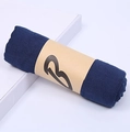 Deep blue cotton linen scarf neatly rolled with a stylish letter B paper wrap seal - 160*50CM / Navy Blue