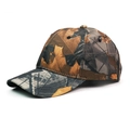 Detailed view of the realistic leaf camouflage pattern on a durable baseball cap texture - Adjustable / 3# Early Autumn Withered Leaves