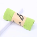 Grass green cotton linen scarf with craft paper band roll wrap for gift packaging - Mid-Length / 160*50CM / Light Green