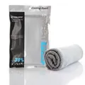 Gray 30x100cm cooling sports towel with honeycomb mesh in a zipper packaging bag - Gray