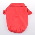 Polo clásico rojo para perros, camiseta lisa de tejido de punto transpirable para mascotas - XS / Rojo