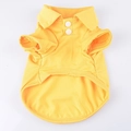Polo pour chien jaune vif respirant en tissu maille léger pour la saison d'été - XS / Jaune