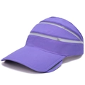 Visière de soleil violette respirante avec bord réglable et panneaux d'aération en mesh - Violet
