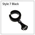 Style 7 black stainless steel clip-on earring featuring a gothic skull hand charm - Ghost Hand / Black