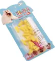 Pet nail covers in corn yellow for small dogs includes 20 pieces and adhesive glue - [color Box] Corn Yellow