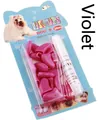 20pcs violet pet nail caps in size S with adhesive glue for small dogs and cats - [color Box] Violet