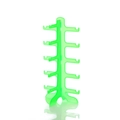 Green 5-tier acrylic sunglasses display stand with a transparent tree structure design - Light Green