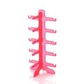 Red transparent 6-tier plastic sunglasses display stand for counter retail storage - Red