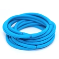 High elasticity bright blue 3mm hair ties for kids made of seamless woven nylon fabric - Turkish Blue