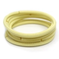Set of six high-elastic light yellow 3mm hair ties for kids with seamless nylon texture - Light Yellow