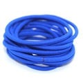 Blue 3mm high elastic seamless hair ties for children with soft fabric texture - Sapphire Blue