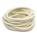 Creamy beige 3mm high elasticity hair ties for kids, durable nylon ponytail holders - Milk White