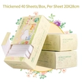 Disposable cotton face towels, 40 pieces per box, thick plain weave dry and wet dual use - Thickened Style (Boxed)