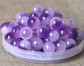 Polished purple gradient natural stone beads with holes for DIY jewelry making - 8mm / Purple Patterned