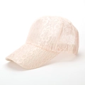 Rosa Spitzen-Baseballkappe mit Blumenmuster für Damen atmungsaktive Sonnenkappe - Hellrosa