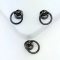 Vista de tres conectores de anillo metálico oscuro para correas de fundas de móvil - C518 Perno de tornillo con tornillo / Color gunmetal