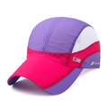 Cappellino da baseball sportivo in mesh bicolore viola, rosa e bianco traspirante - Viola