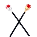 Detail of gold and silver plastic king scepters for children party costumes and cosplay - One Size / Red Scepter
