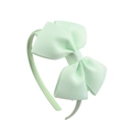 Handmade mint green double-layered ribbon bow headband for girls and children - Mint Green