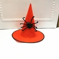 Taille unique / Chapeau de sorcière araignée rouge en non-tissé