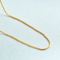 Elegant gold box chain necklace for women with a sleek minimalist polished metallic finish - 1mm Box Chain