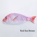 Estuche creativo con forma de pez y estampado 3D realista con cierre de cremallera - Generación I Pargo Rojo