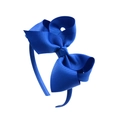 Navy blue 4-inch grosgrain ribbon bow headband for girls on a clean white background - Navy Blue (6)