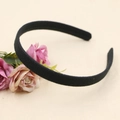 Simple black fabric headband for girls, DIY Christmas hair accessory for daily wear - Matching Basic Headband