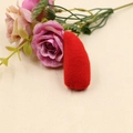 Cute red felt reindeer antler accessory for DIY Christmas hair clips and headbands - Small Plush Horn