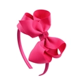 Handmade 4-inch hot pink grosgrain ribbon bow headband for girls and children - Rose Pink (14)