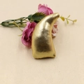 Golden fabric antler decoration for DIY Christmas hair accessories with metallic finish - Large Brown Gold Accessory