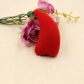 Cute red plush reindeer antler hair accessory for children DIY Christmas headband craft - Large Plush Horn