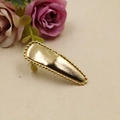 Golden textured metal hair clip with beaded edges for DIY Christmas hair accessories - Textured Hair Clip