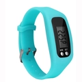 Sky blue silicone sport pedometer watch with LED digital display and dual control buttons - Mint Green