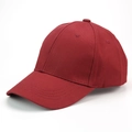 Classic solid maroon cotton baseball cap, minimalist adjustable sports hat for unisex - Red