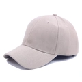 Classic light beige cotton baseball cap with six-panel structure and curved brim - Adjustable / Beige