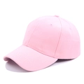Classic pastel pink cotton baseball cap with a pre-curved brim and six-panel design - Adjustable / Light Pink