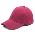 Classic burgundy six-panel cotton baseball cap with curved brim and breathable eyelets - Adjustable / Burgundy