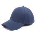 Classic navy blue cotton baseball cap in a durable six-panel twill fabric design - Adjustable / Navy Blue