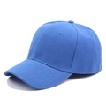 Classic royal blue cotton canvas baseball cap with six-panel structure and curved brim - Adjustable / Dark Blue
