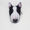 Realistic Bull Terrier print coin purse with zipper closure and soft 3D digital fabric - Bull Terrier