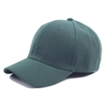 Classic dark forest green cotton baseball cap with curved brim and six-panel structure - Adjustable / Army Green
