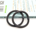 Set of two dark grey elastic velvet hair ties with durable braided high-stretch cords - Two-Piece Set / Dark Gray