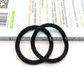 Set of two black high-elasticity knitted hair ties with sleek reinforced buckles - Two-Piece Set / Black