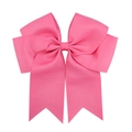 Bright pink 6-inch grosgrain ribbon bow hair clip with double layered fishtail streamers - Bright Pink (13)