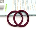 Durable deep purple elastic knitted hair scrunchie with premium ribbed texture - Two-Piece Set / Burgundy